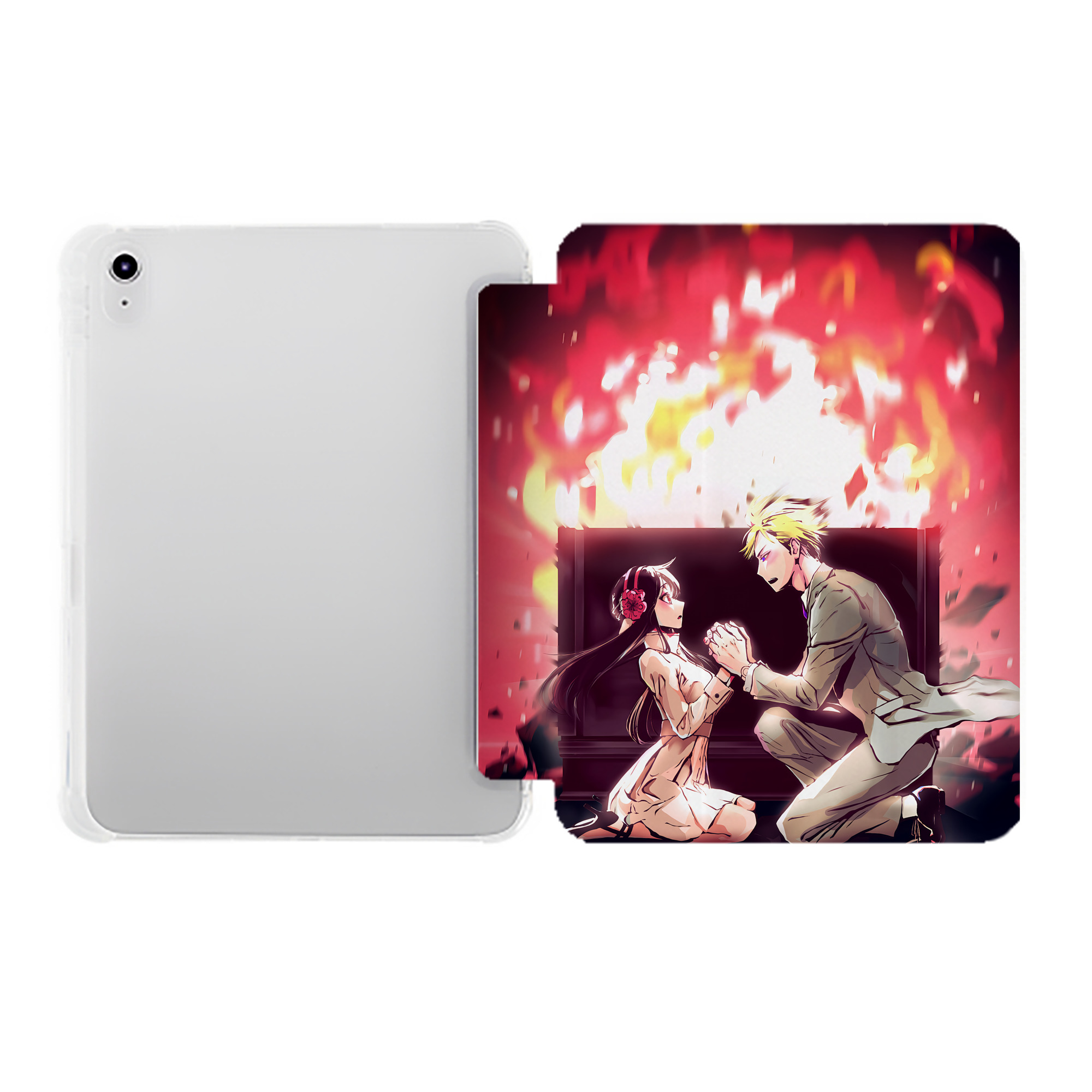 （画像用） SPY×FAMILY间谍家家酒 IPad ケース ペン収納付き 三つ折りスタンド PUレザー×シリコン 対応機種9.5/10.5/10.9インチ